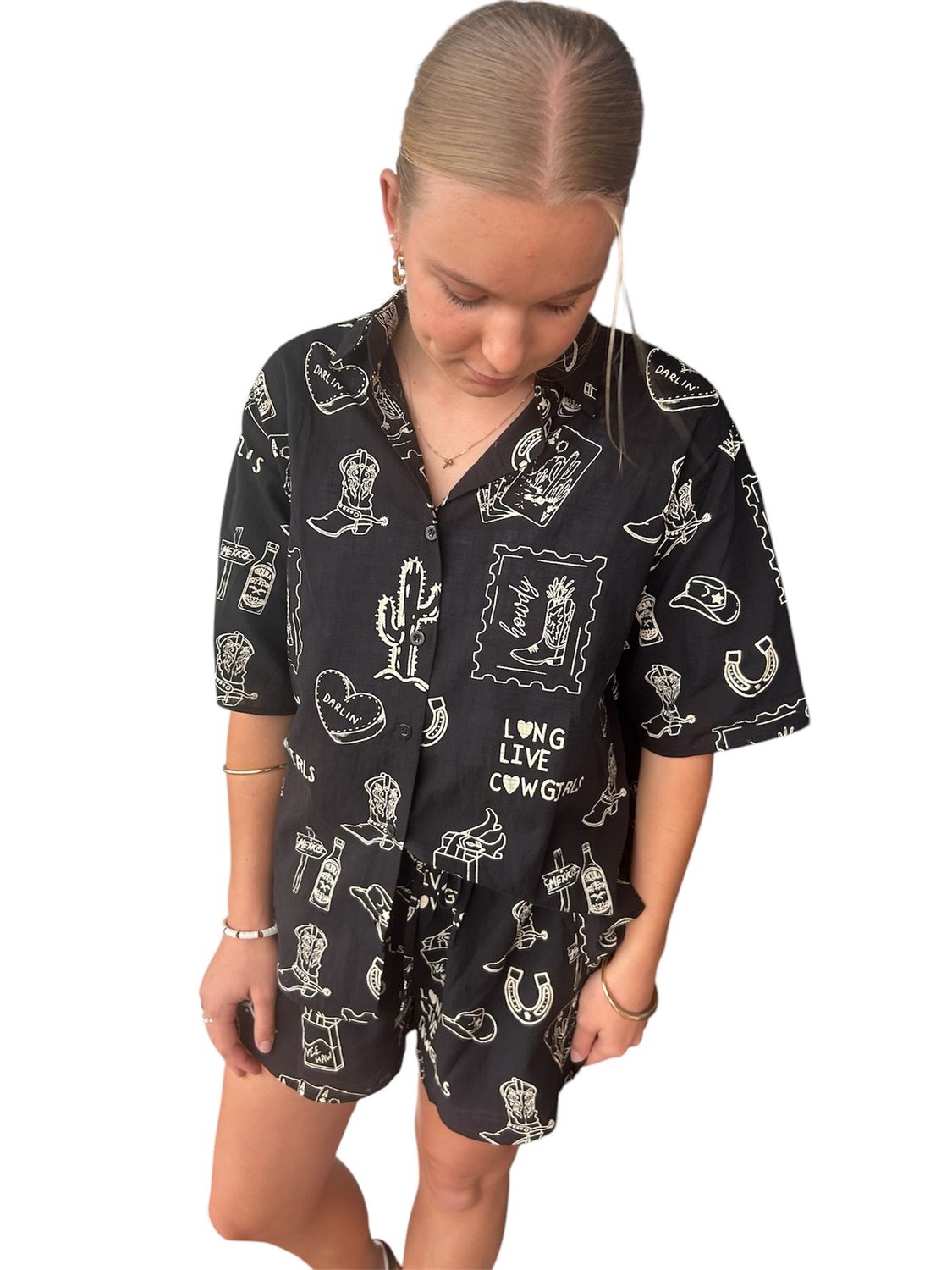 DARLIN SHORT SET - BLK
