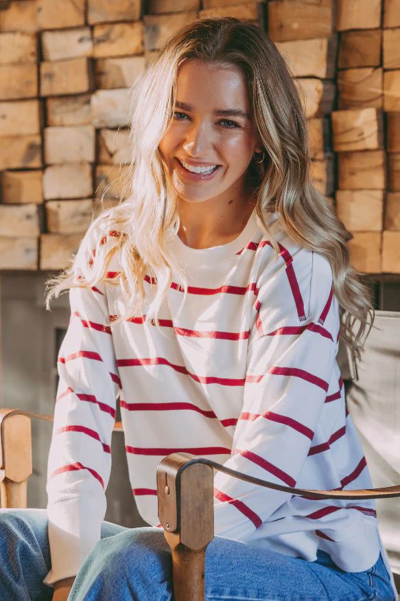FARRAH LONG SLEEVE - CHERRY