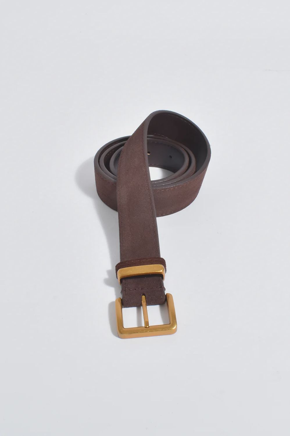 RECTANGLE BUCKLE - CHOC SUEDE