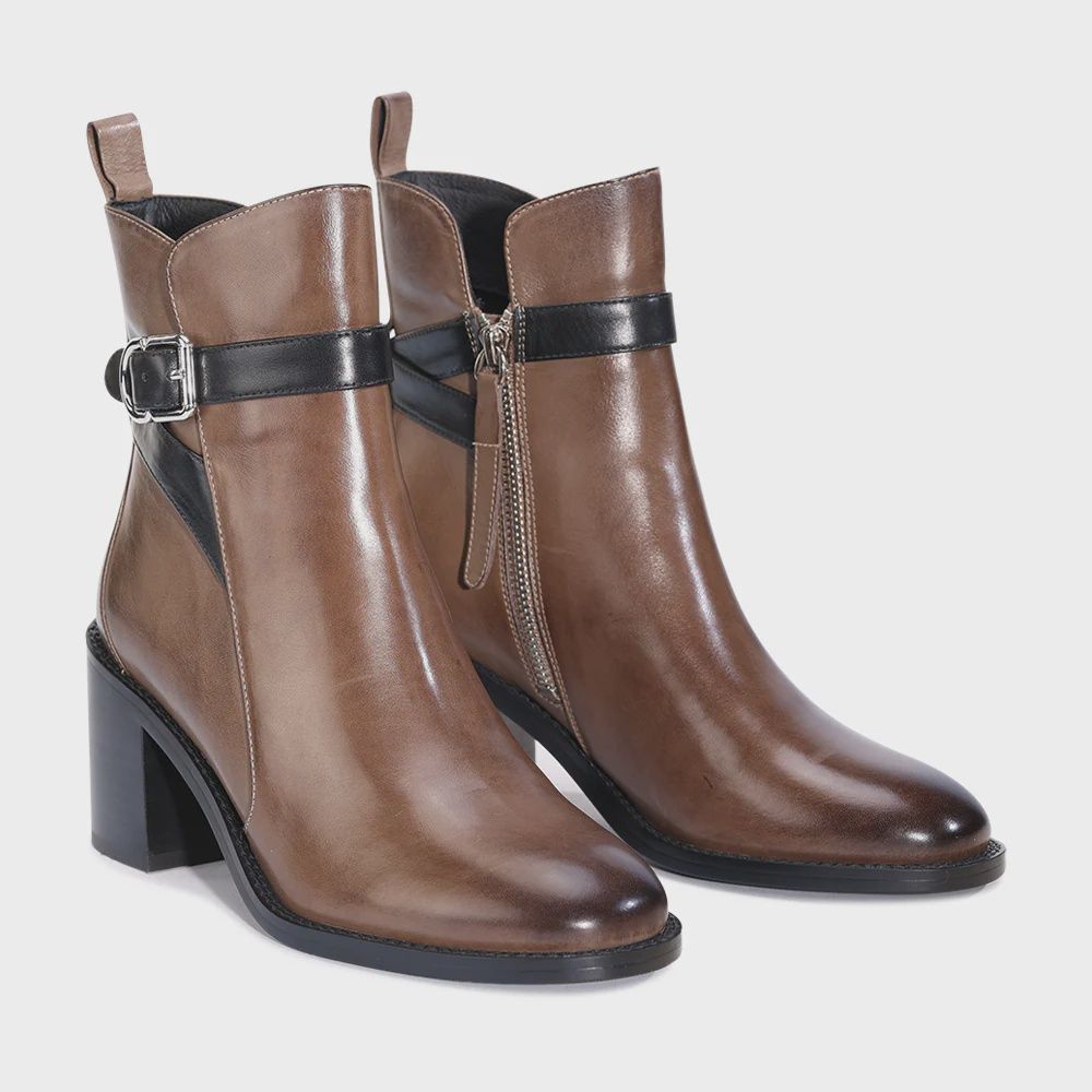 CHAVEZ LEATHER BOOTS - NOCCIOLA