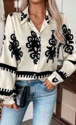VERONICA LONG SLEEVE BLOUSE - WHITE