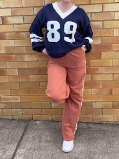 BF JERSEY SWEATER - NAVY/WHITE