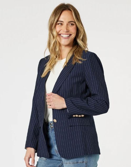 BECKHAM JACKET - NAVY/WHITE