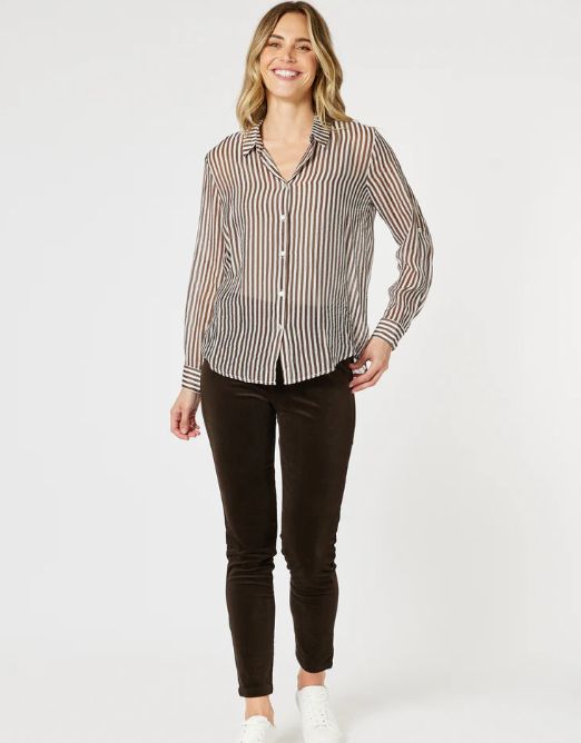 HARPER CORD PANT - CHOC