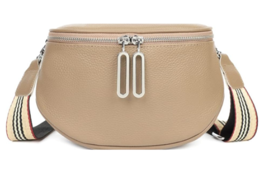 LILY LEATHER BAG - BEIGE