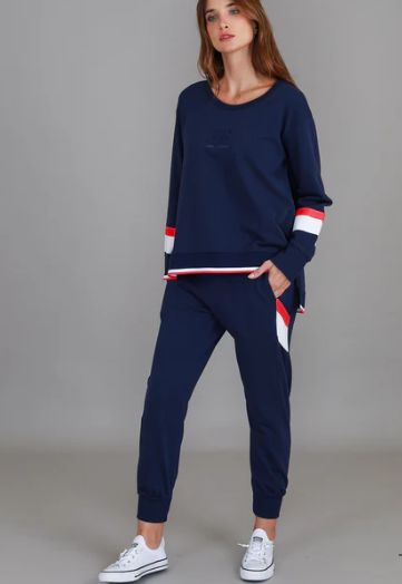 JORJA LOGO SWEATER - NAVY