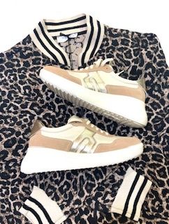 THOMAS LEATHER SNEAKER - CREAM/MOCCA
