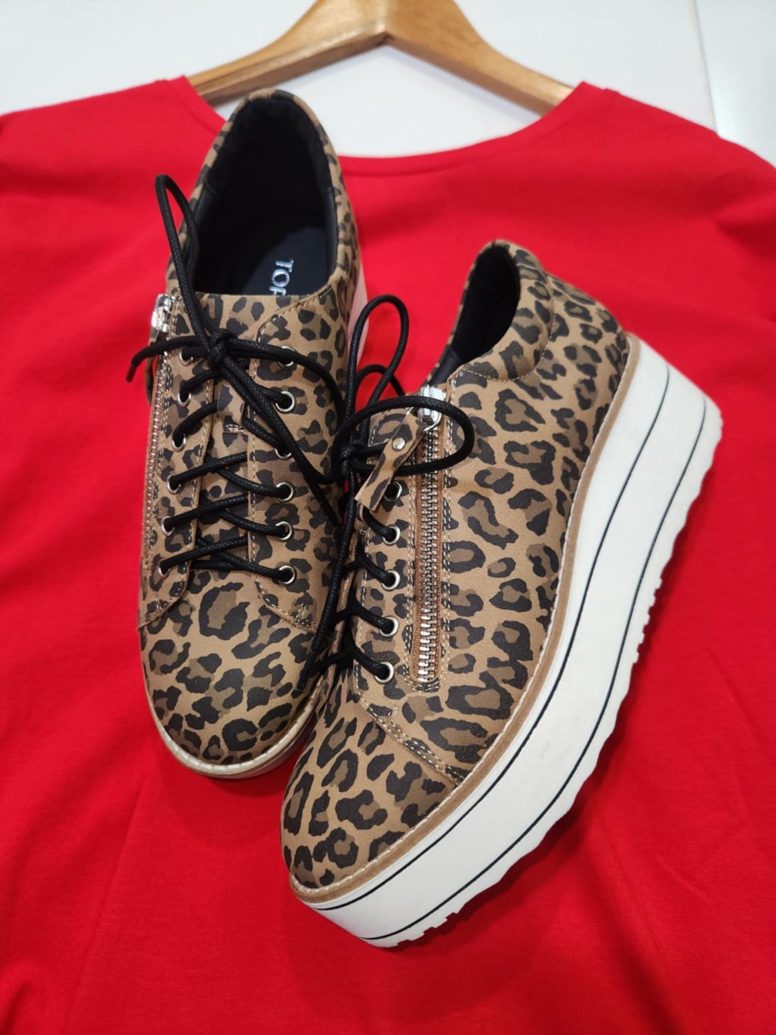 NABIE SUEDE SNEAKER - CAMEL/LEOP