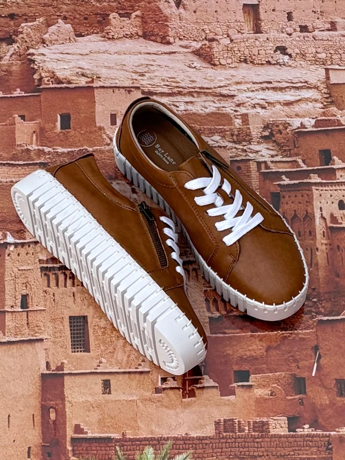 MEDUSA LEATHER SNEASKER - TAN