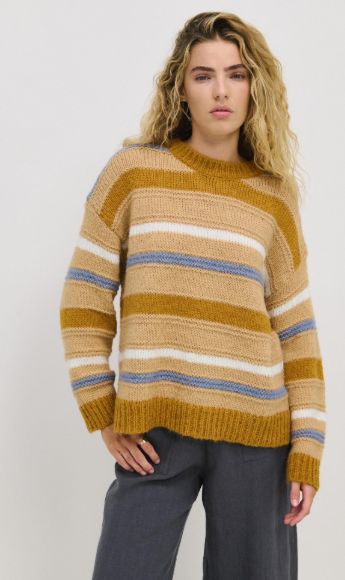 ASTRID KNIT - MUSTARD/STRIPE