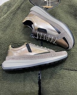 ENA LEATHER SNEAKER - TAUPE