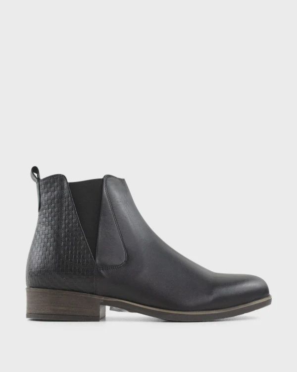 TULIP LEATHER BOOT - BLACK