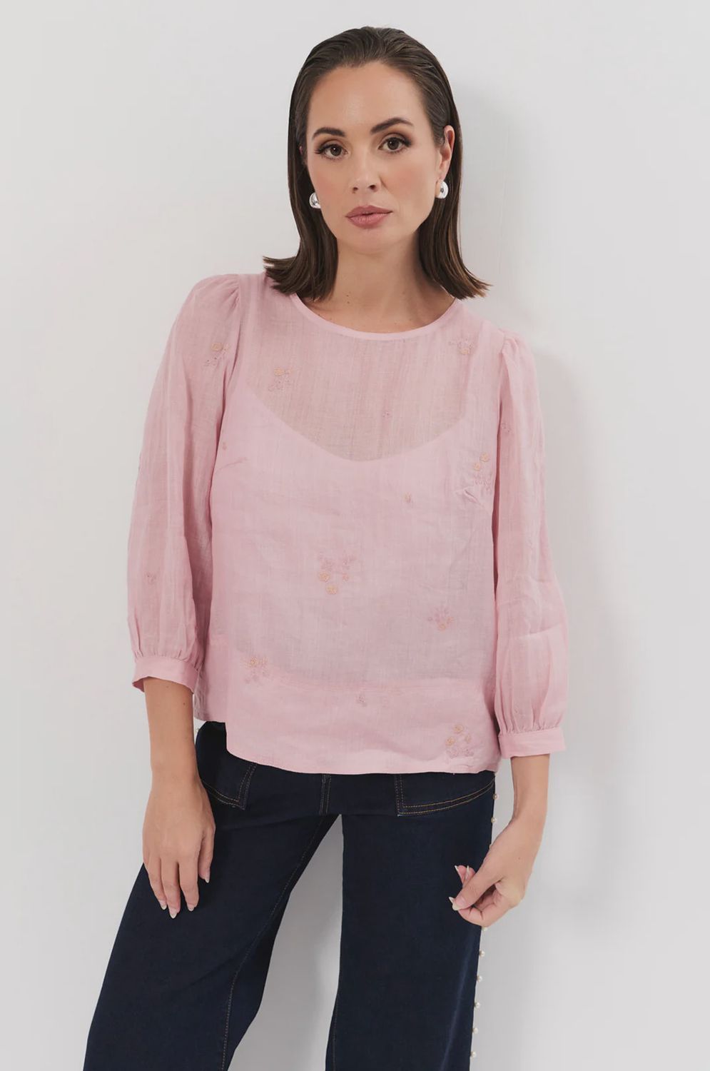 HANNAH RAMIE BLOUSE - PINK
