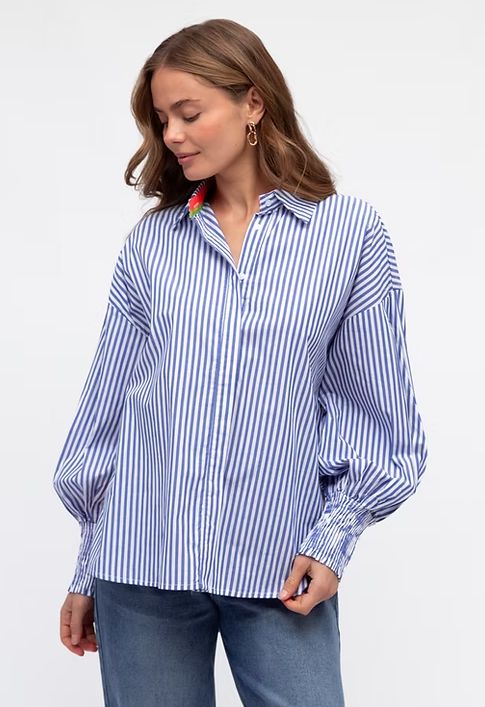 STELLA COTTON BLOUSE - BLUE