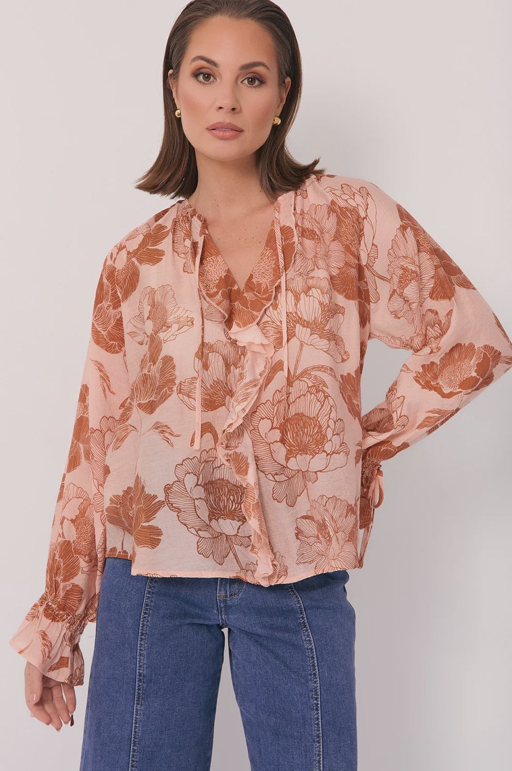 FREYA FLORAL BLOUSE - PINK