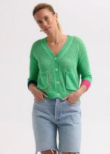 HOLEY CARDI - APPLE