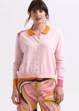 BLOSSOMS HAND WORK CARDI - BLUSH