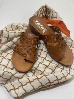 PEPITA LEATHER SLIDE - CUERO