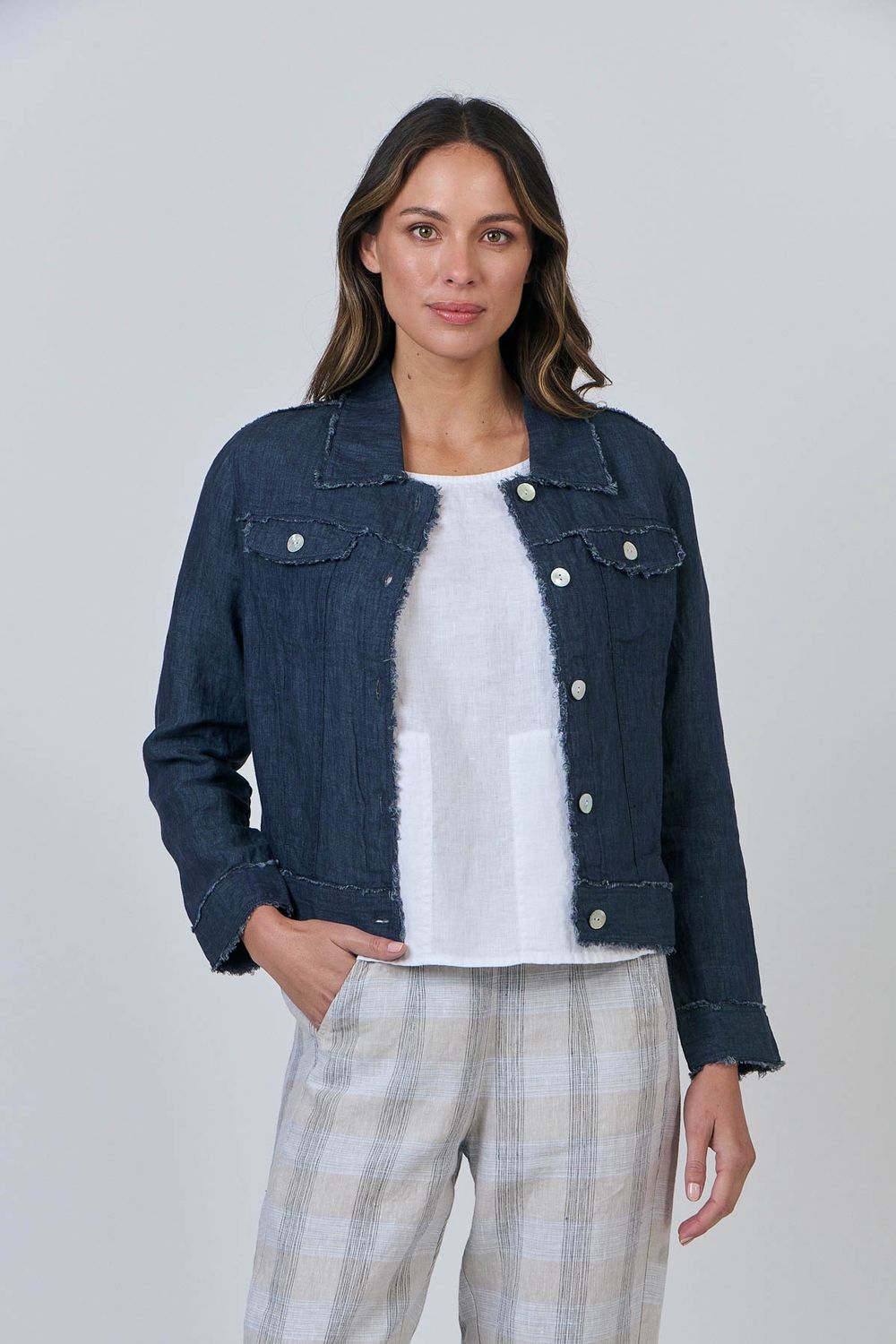 PENNY JACKET - NAVY/POSEIDON