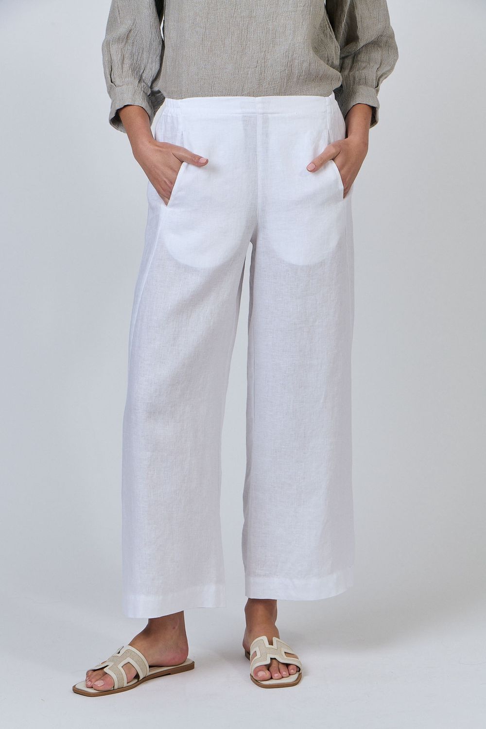 SOPHIE LINEN PANT - WHITE
