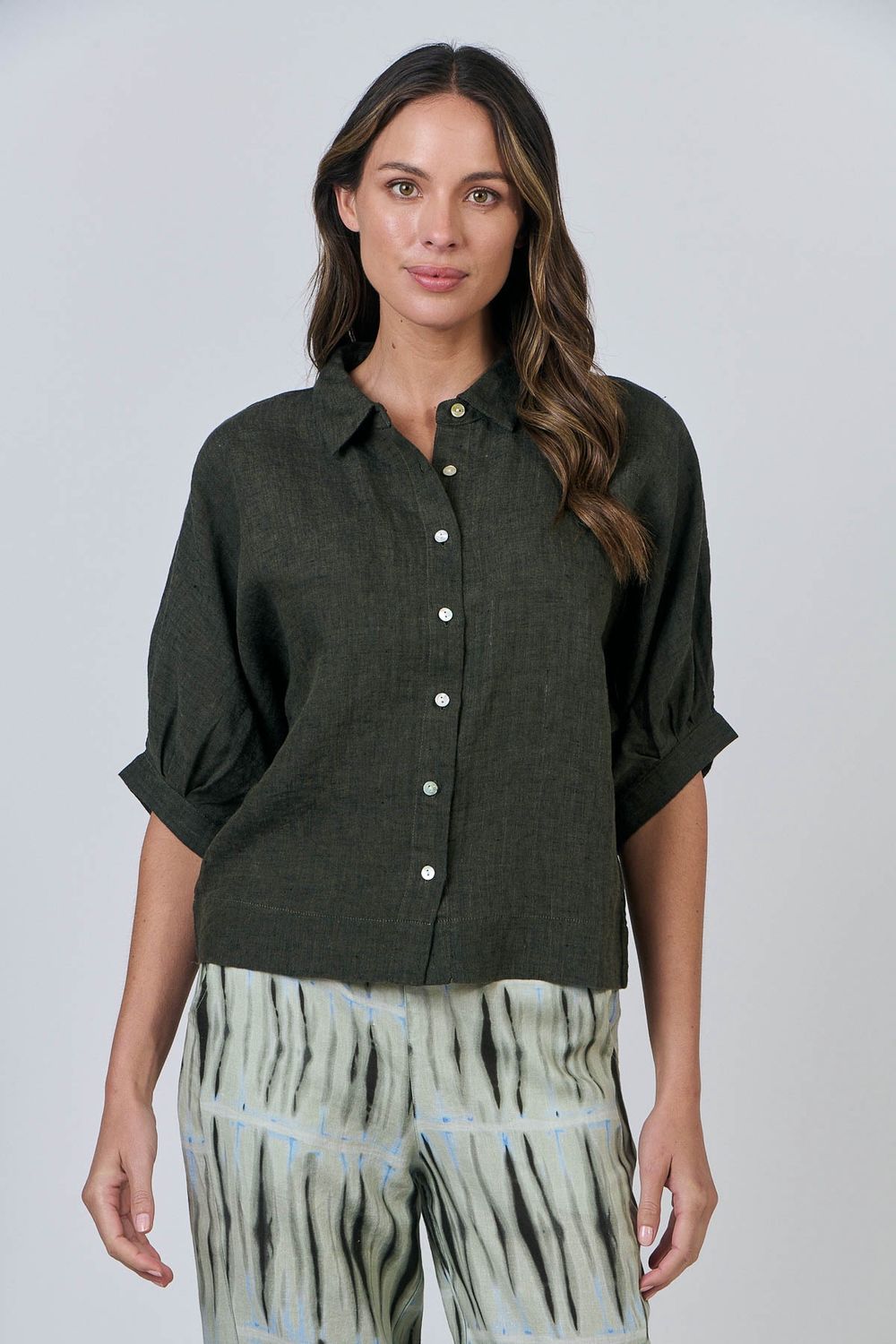 ANITA SLEEVE BLOUSE - LICORICE