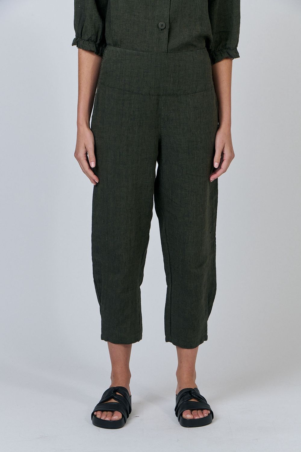HAZEL LINEN PANT - LICORICE