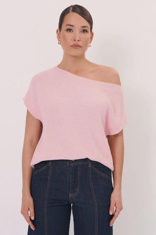 TERRIE ANGLED TOP - PINK