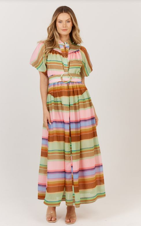 SIESTA DRESS - STRIPE MULTI