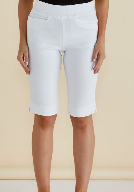 BERMUDA BENGALINE SHORT - WHITE