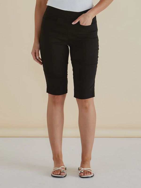 BERMUDA BENGALINE SHORT - BLACK