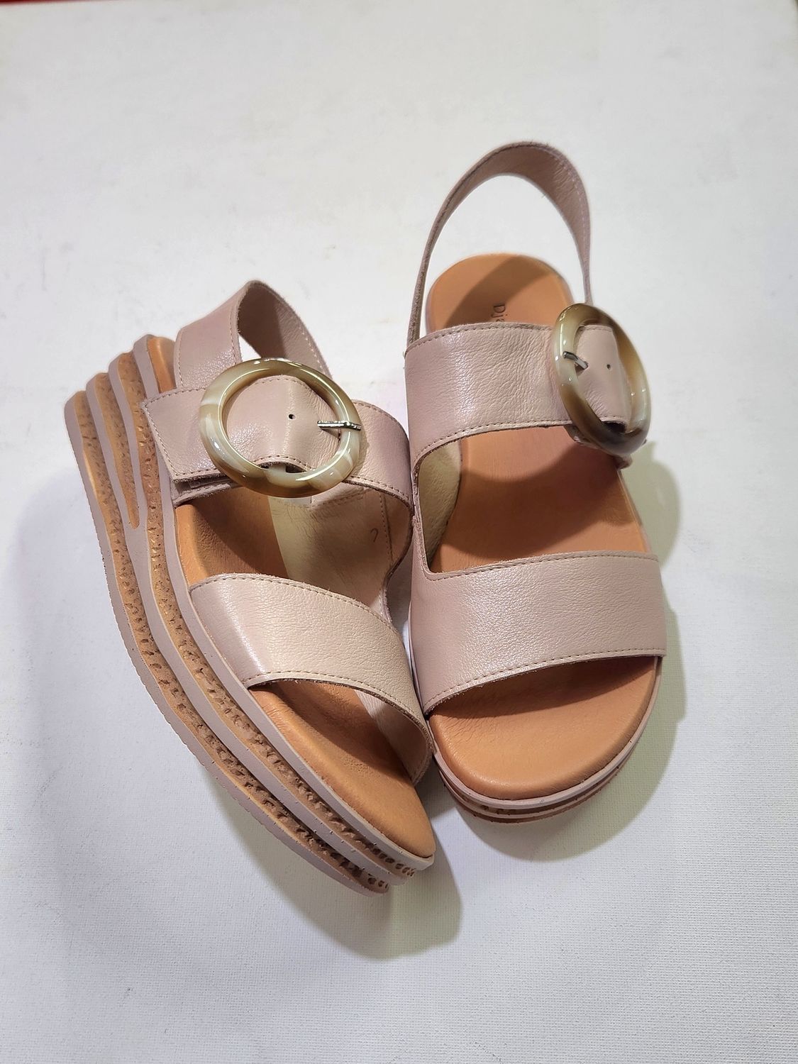 CRICKET LEATHER SANDALS - NUDE