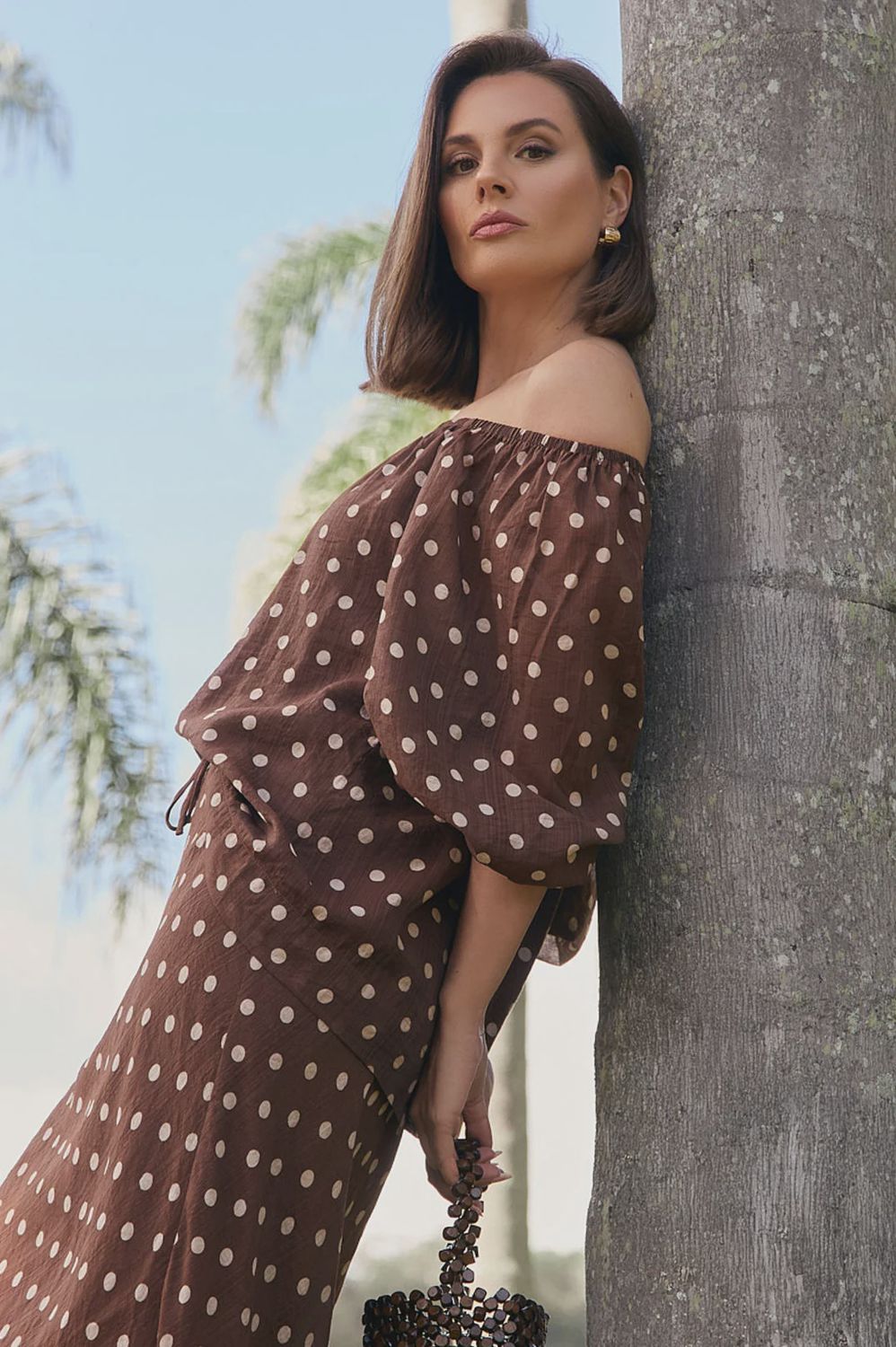 KELSEY OFF SHOULDER BLOUSE - SPOT