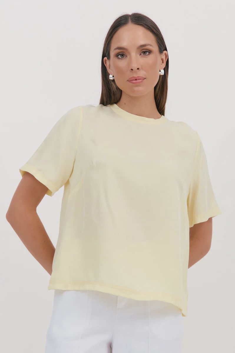 ARDEN CUPRO TOP - LEMON