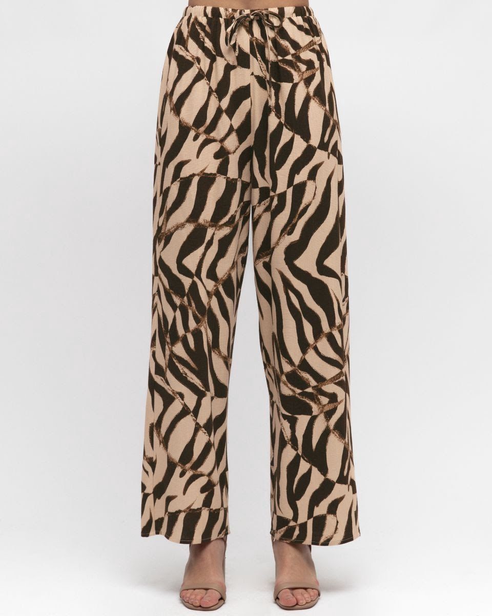 SAFFY WIDE LEG PANT - SAFARI