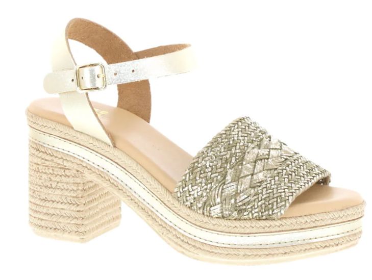 QUEENIE RAFFIA HEEL - PLATIN