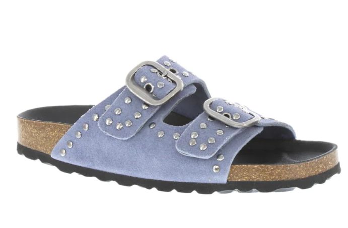 RANDELL LEATHER SLIDE - SEA