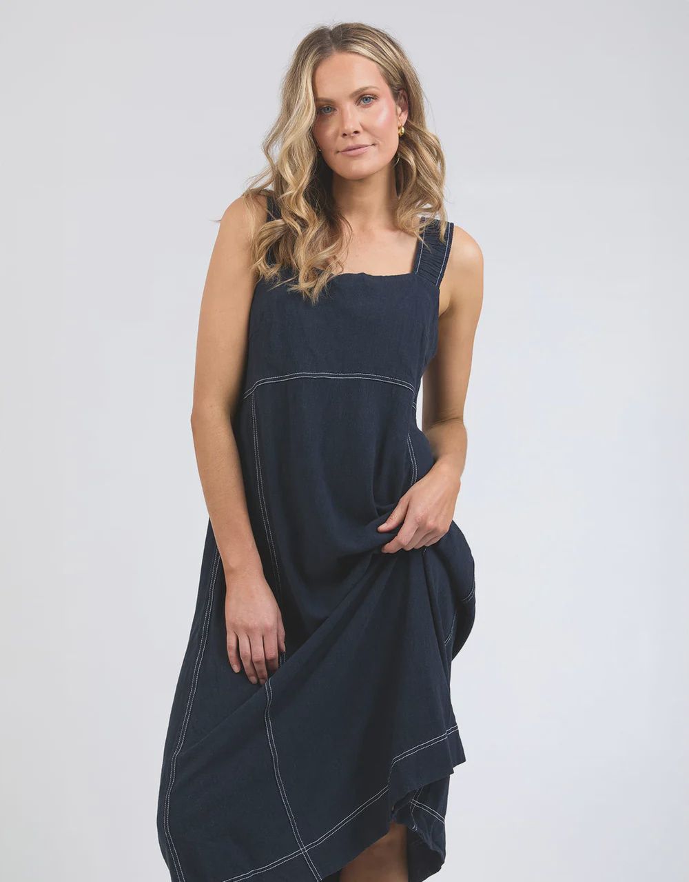 SAGE DRESS - NAVY