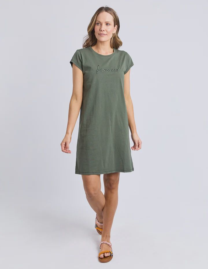 SIGNATURE TEE DRES -KHAKI