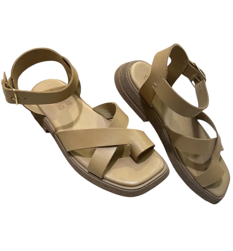 JEWEL LEATHERS SANDALS - NATURAL