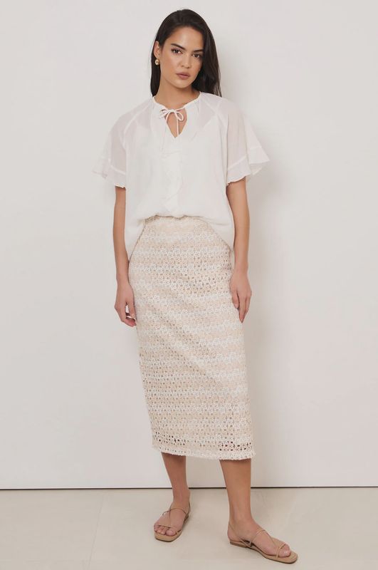 DENISE CHAIN SKIRT - NATURAL