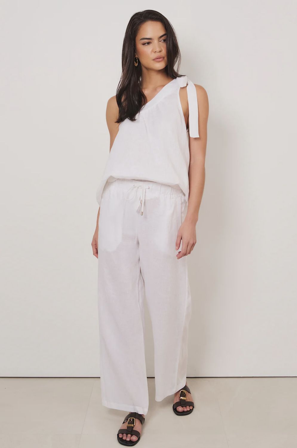KELLY LINEN PANT - WHITE