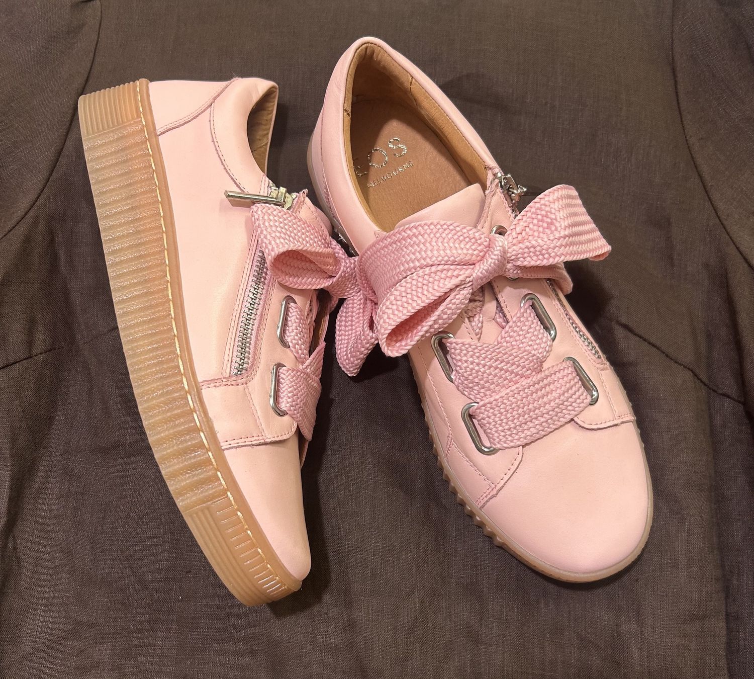 JOVI LEATHER SNEAKER - PINK