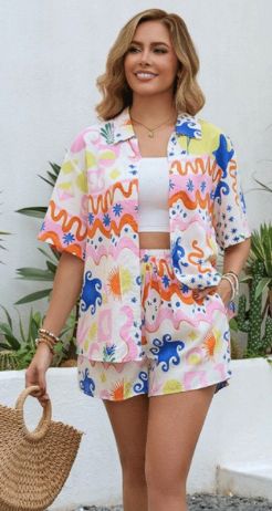 TROPICAL PRINT SET - WHITE