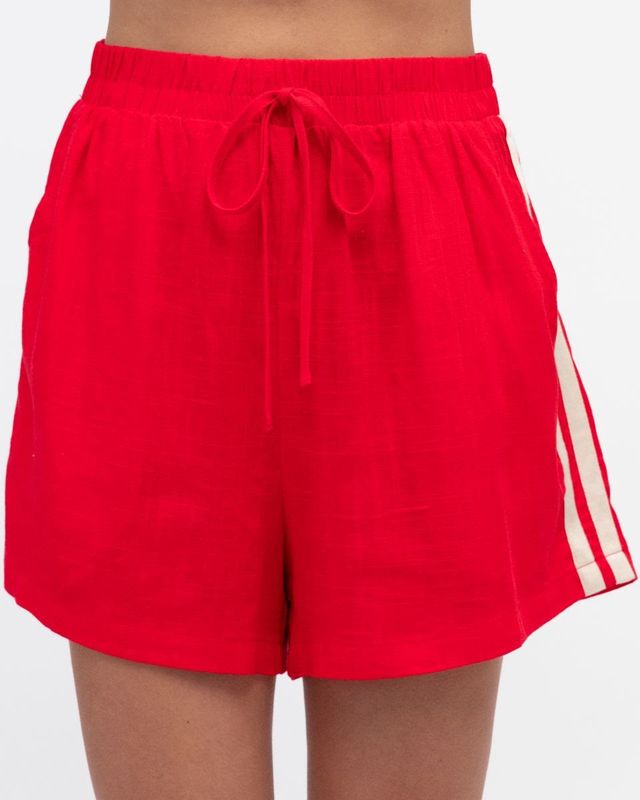 HAZEL STRIPE SHORT - RED
