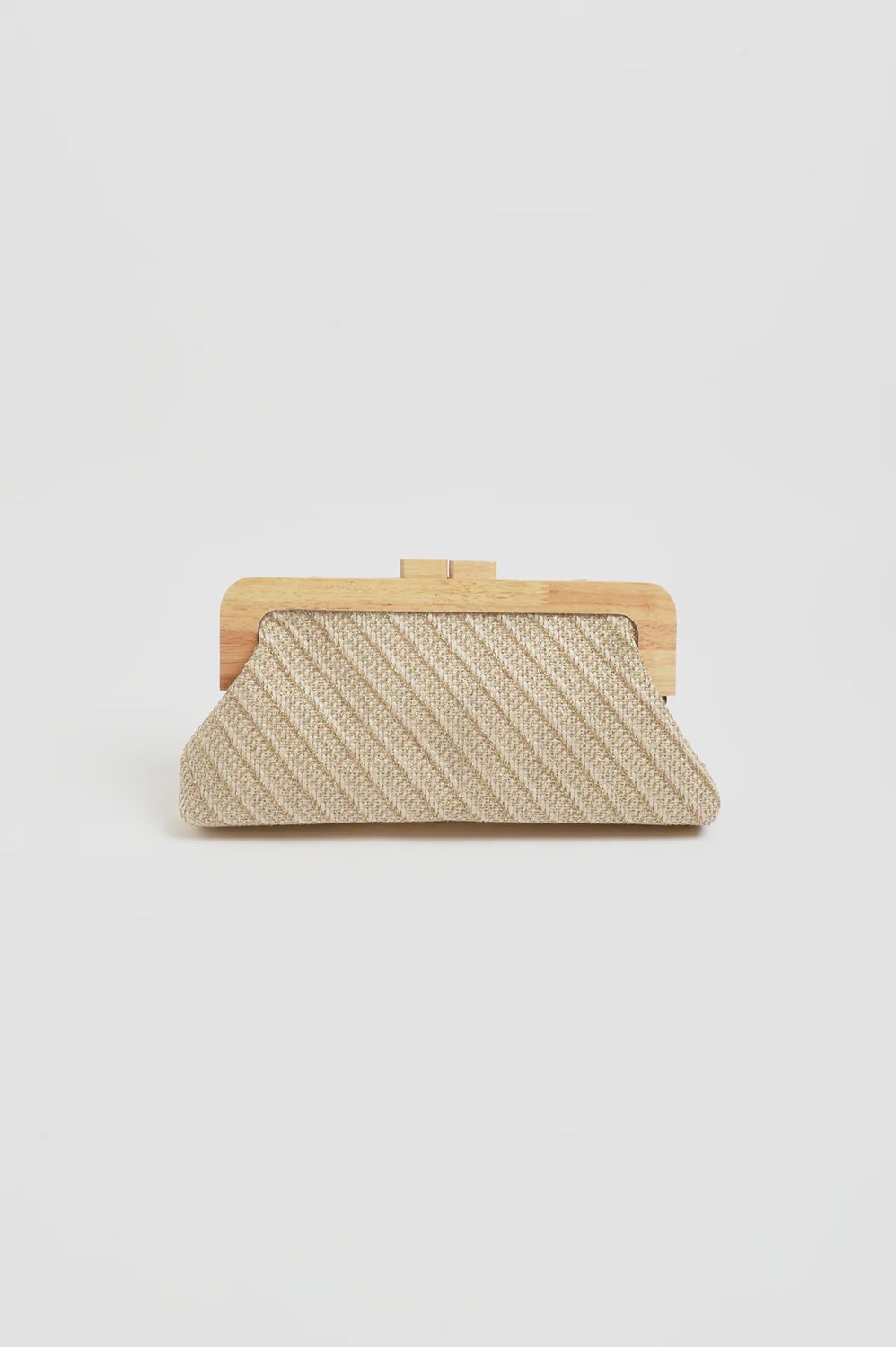 CARMELA WEAVE CLUTCH - NATURAL