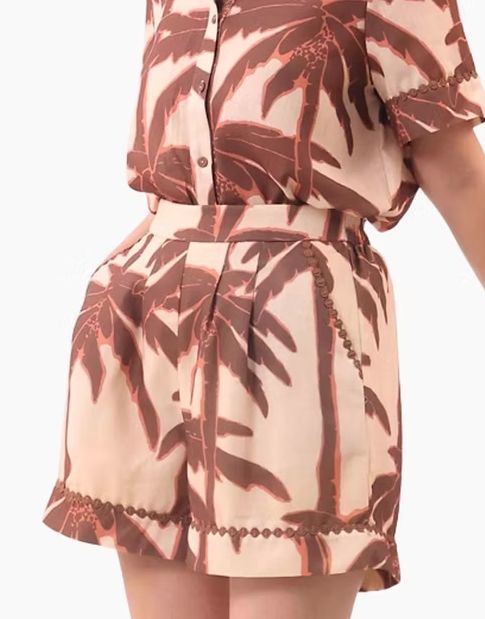 AMBER PALM SHORTS - CHOC