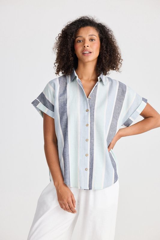 DUNE STRIPE SHIRT - TULLIP