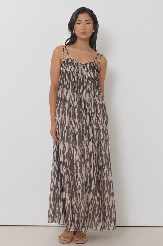 INDRA MAXI DRESS - ZEBRA PRINT