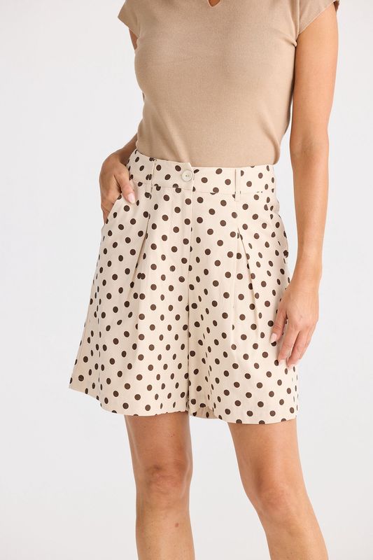 EDEN SPOT SHORTS - CREAM