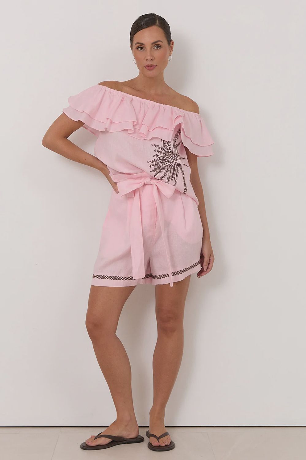 RENEE LINEN SHORT - PINK